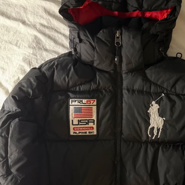 폴로 빅포니 성조기 패딩