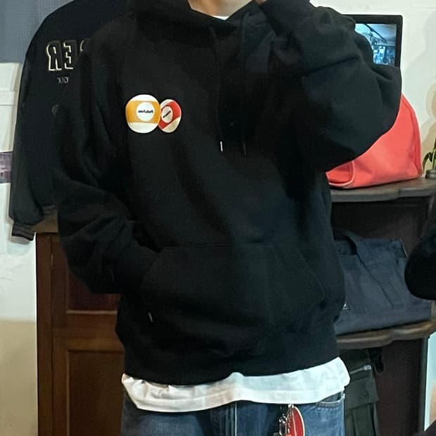 피치스 크림 로또 후드 블랙 L