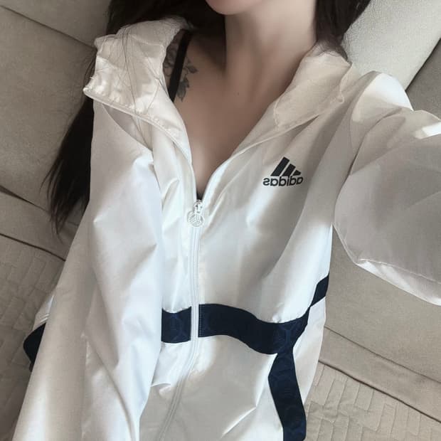 아디다스 화이트 네이비 탱고 윈드러너 바람막이 