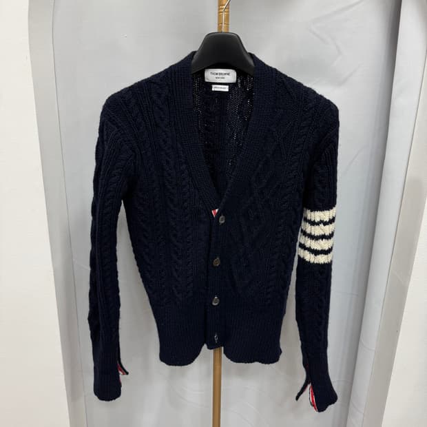 톰브라운 아란 케이블 가디건 3사이즈