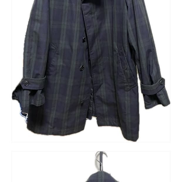 노스페이스 퍼플라벨 체크코트 