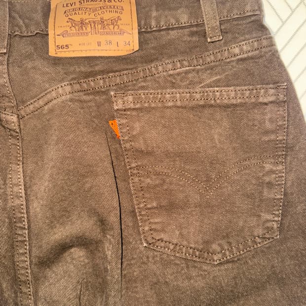 90s Levi's 565 오렌지탭 브라운데님