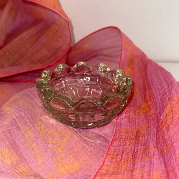 (빈티지소품) 크리스탈 웨이브 미니 볼