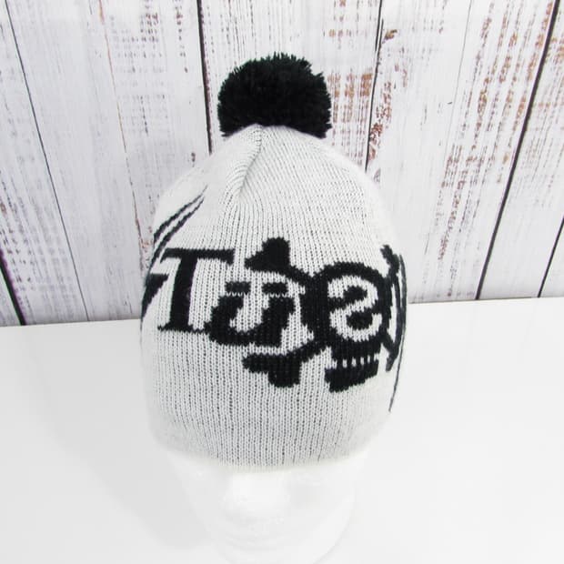 90s 빈티지 스투시 스펠아웃 니트 방울 비니