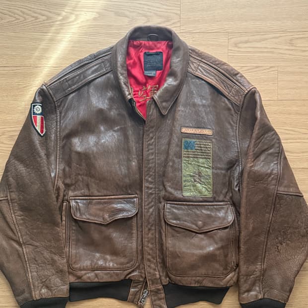 90s 아비렉스 a2 레더 붐버 자켓