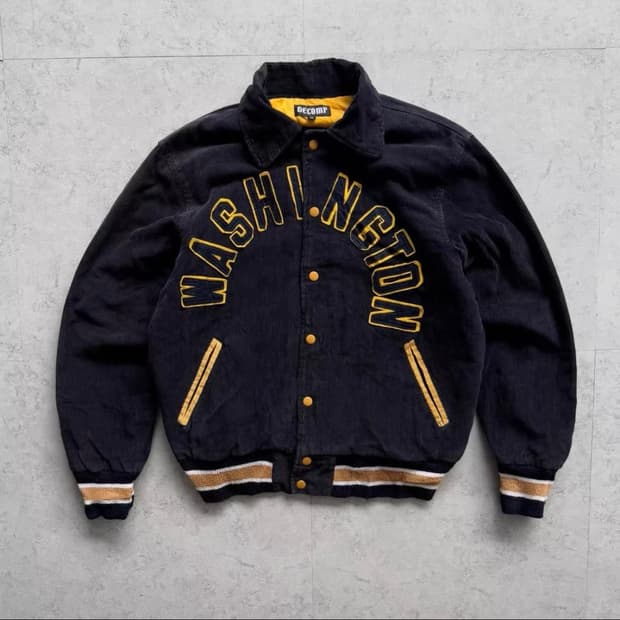 00s 빈티지 네이비 코듀로이 박시핏 봄버 자켓