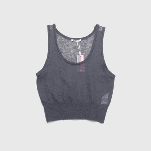 kid mohair sheer knit tank 