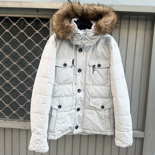 ZARA man fur puffer 