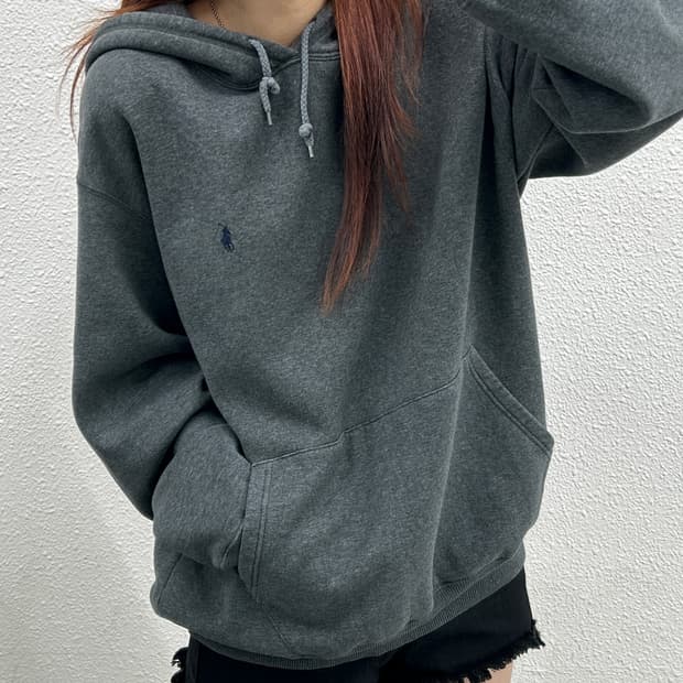 폴로 랄프로렌 네이비포니 차콜 후드 100