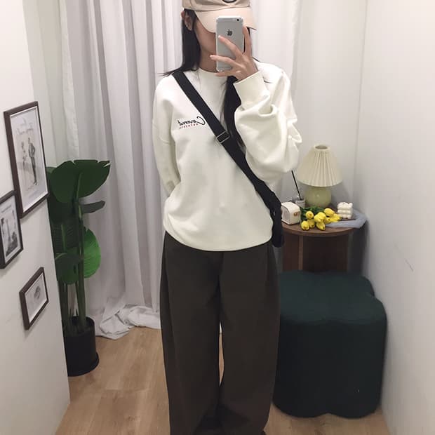 공용 커버낫 오버핏 맨투맨 100