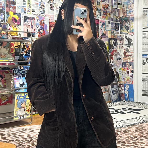 아메리칸 이글 브라운 코듀로이 블레이저 자켓
