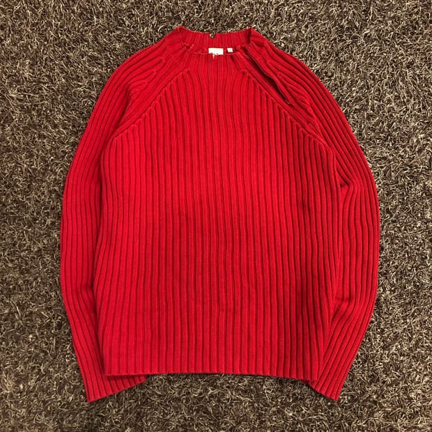 아르마니 익스체인지 사이드 집업 니트