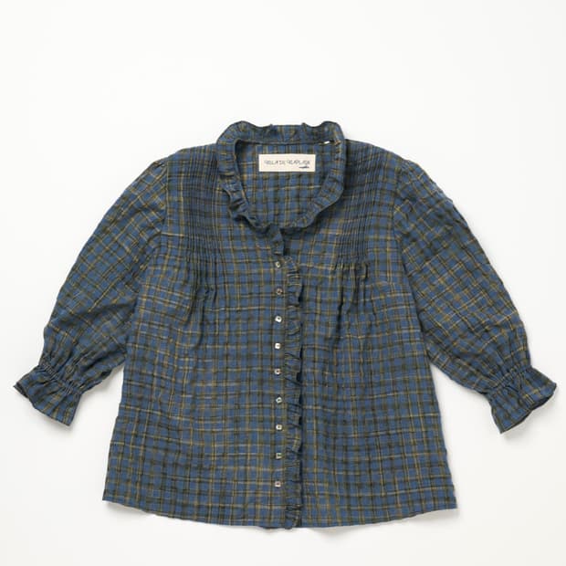 Viaplain 체크 블라우스