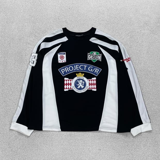 프로젝트 G/R 롱슬리브 풋볼 저지 블랙