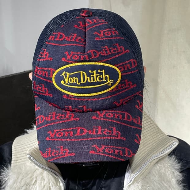 본더치 패치 스펠아웃 패턴 매쉬 볼캡 모자 