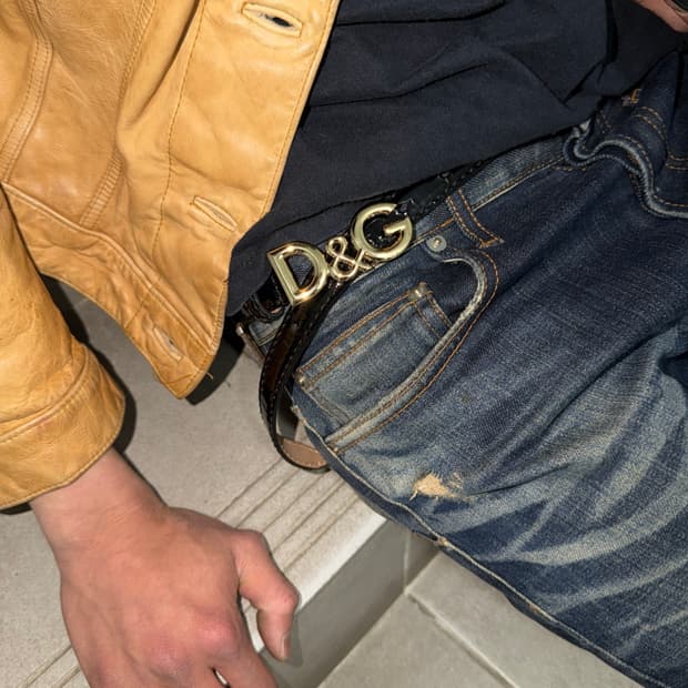 돌체앤가바나 페이던트 레더 벨트