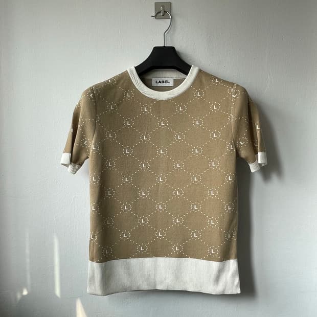 라벨아카이브 L-logo Jacquard knit 새상품