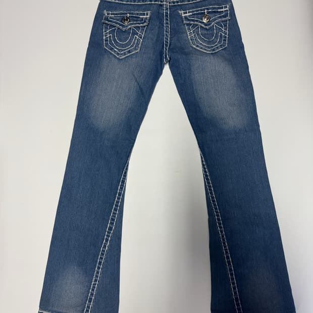 희귀!! 여성 트루릴리전 조이 슈퍼 T 부츠컷 데님팬츠