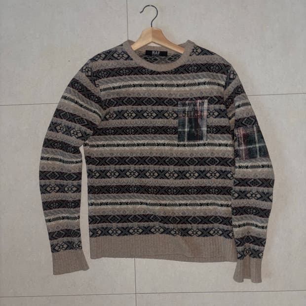 라프시몬스 06aw 패치니트