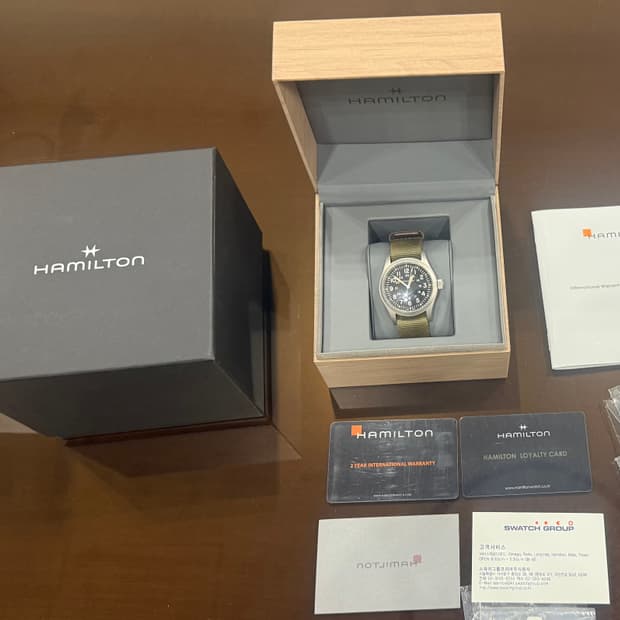 [38mm] 해밀턴 카키필드 메카니컬 블랙