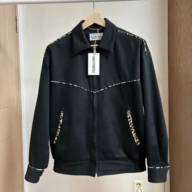 [M]와코마리아 24시즌 레오파드 웨스턴자켓 블랙