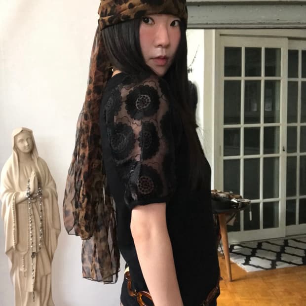 vintage pattern top