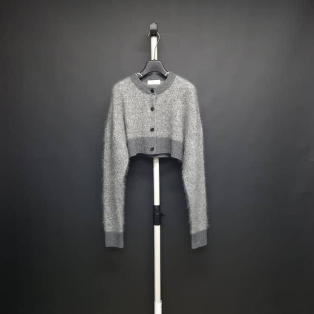 새 MIMME 밈미 모헤어 크롭 가디건 F 33-66