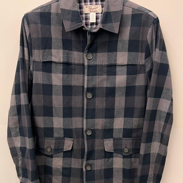 Penguin 펭귄 체크 셔츠 자켓 M