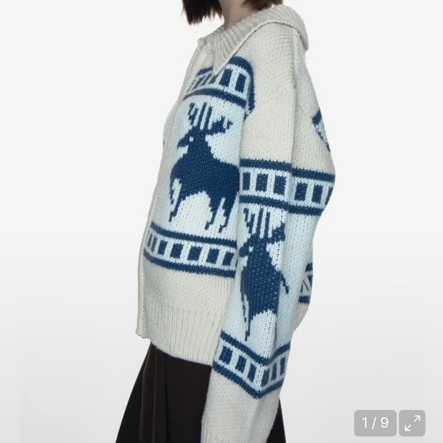 파르티멘토 우먼 코위찬 니트 집업