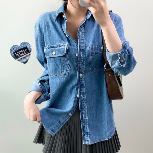폴로 데님 셔츠