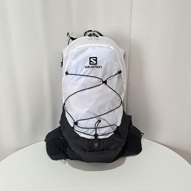 (택포) 살로몬 XT 15 경량 배낭 S로고 백팩 화이트 C251