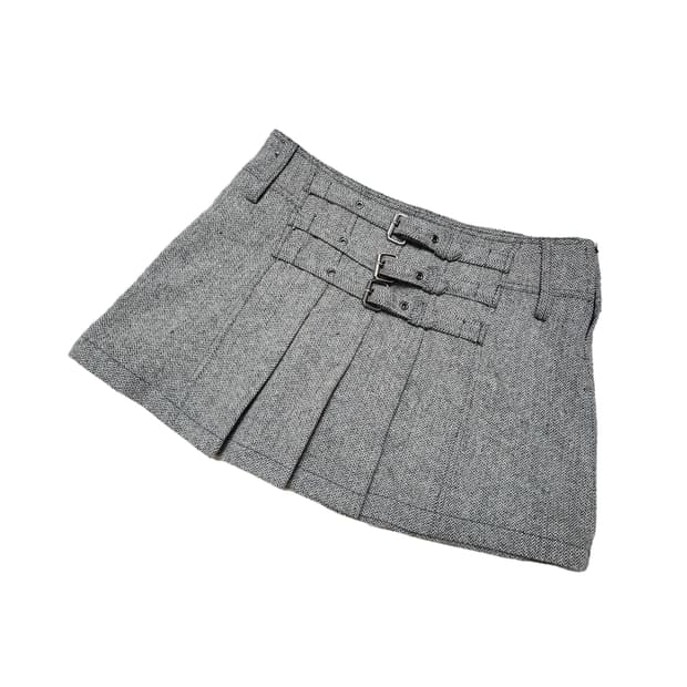 갸루펑크 y2k 버클 디테일 스커트