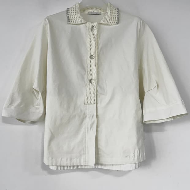 래트바이티 크로셰 칼라 셔츠