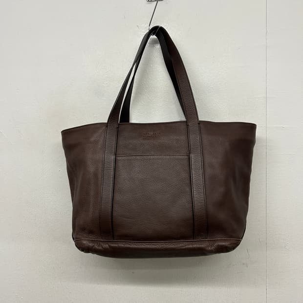 마가렛호웰 브라운 레더 토트백