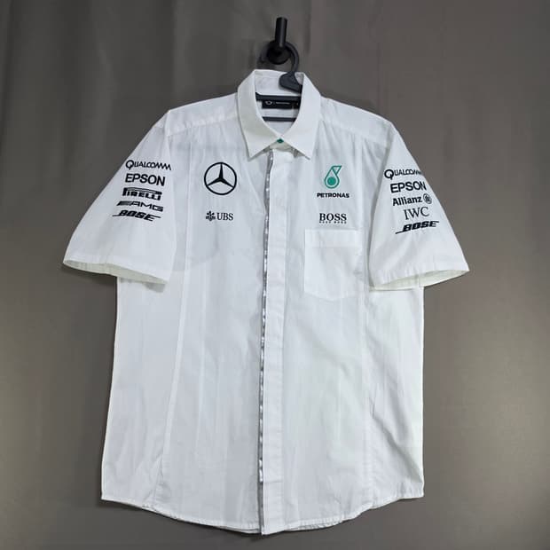 F1 휴고 보스 메르세데스 벤츠 스폰서 반팔 셔츠 42