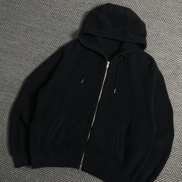 빈티지 아카이브 투웨이 골지 니트 후드집업y 5037