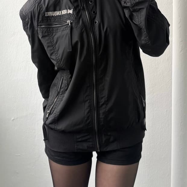 ASK Black Zip-Up Jacket