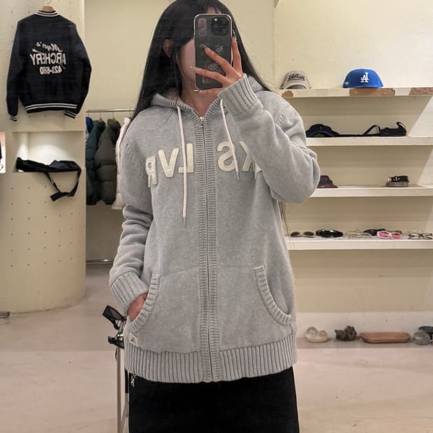 퀵실버 양털 니트 집업 U784