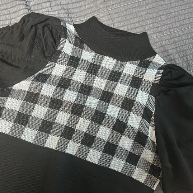 GRL 그레일 깅엄체크 머메이드 원피스