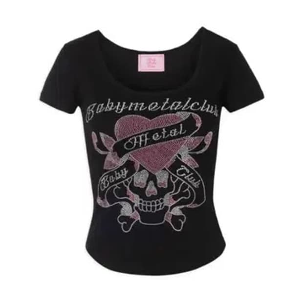babymetalclub 베이비메탈클럽 스컬티 반팔 블랙 팝니다