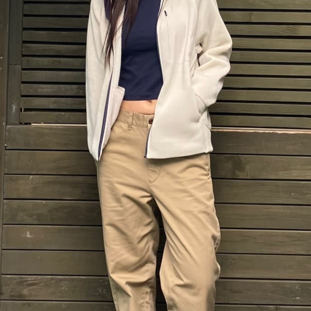 유니클로 스트레이트치노팬츠 베이지