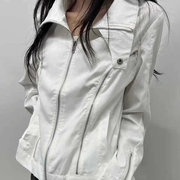 빈티지 화이트 집업