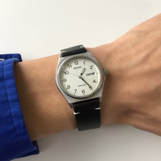 80s seiko chronos arabic index quatz