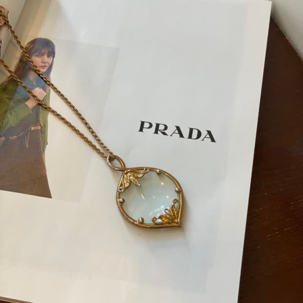 유럽 앤틱 골드프레임 빈티지 롱 목걸이