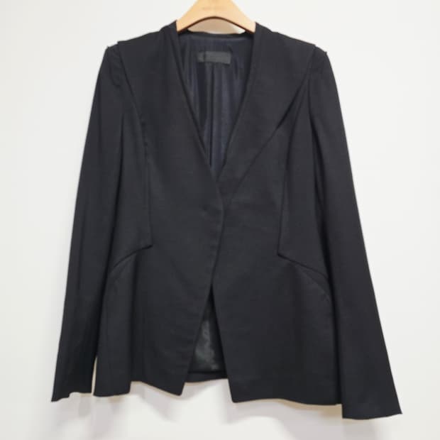 마인 블랙 이태리 노카라 자켓 여성