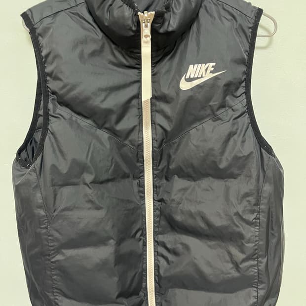나이키 여성 블랙 리버시블 패딩 조끼