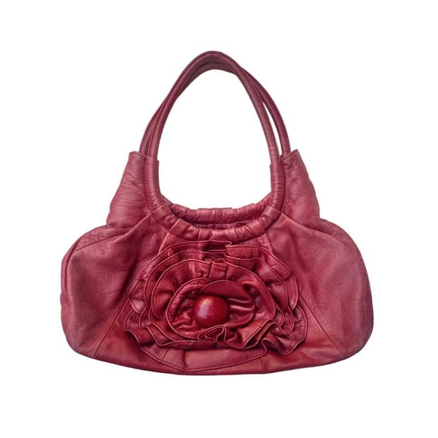 Vintage frill red flower bag