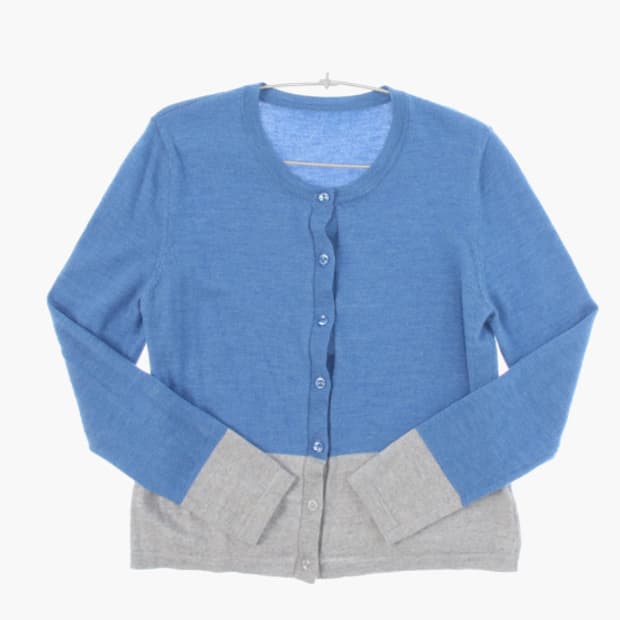 빈티지 배색 가디건