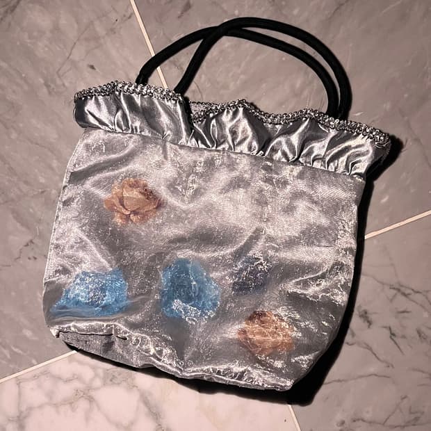 일본 빈티지 오리엔탈 페어리 모리걸 새틴 가방  