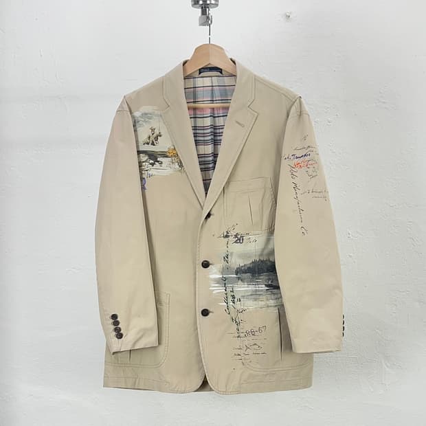 폴로 랄프로렌 라이트 베이지 레이크 피싱 코튼 트래퍼 자켓